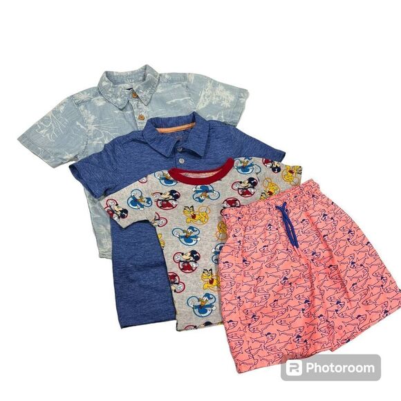 Tommy Bahama Other - Lot Toddler 4 Piece Size 4t 5t For Boy Oshkosh Tommy Bahama Disney Cat & Jack